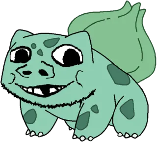 🥴 bd6af327 Bulbasaur Pokemon pokemon, bulbizarre, dessin animé, personnage, monstre, vert telegram sticker