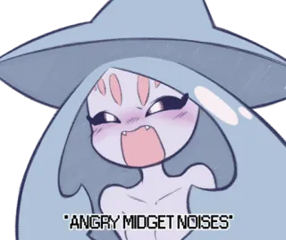 😖 d8d98d5b ANGRY MIDGET NOISES Anime, Nain, En colère, Bruits, Dessin animé telegram sticker
