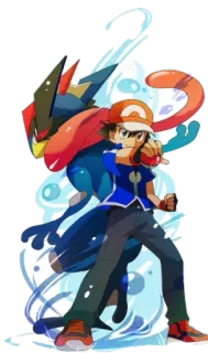 🤎 e189af31 Ash Ketchum Pokemon Ash Ketchum, Greninja, Pokemon, Anime, Cartoon, Personage, Sticker whatsapp sticker