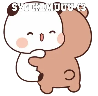 ➖ 3c619cb9 SYG KAMUUU <3 bears, cute, love, cartoon, hug, affectionate whatsapp sticker