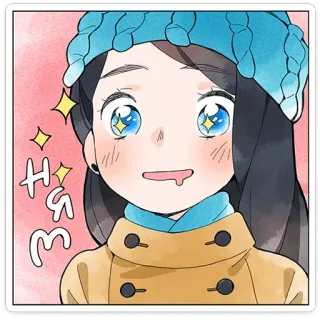 🤩 0363d24d H3S Cartone animato, Anime, Ragazza, Carino, Felice telegram sticker