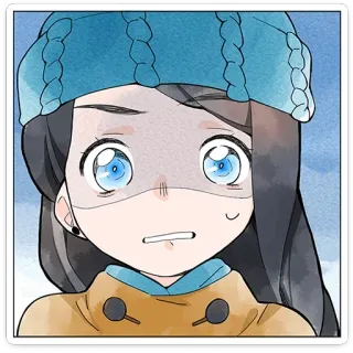 🥶 06b5aa81 Anime, Cartone animato, Inverno, Ragazza, Blu, Triste telegram sticker