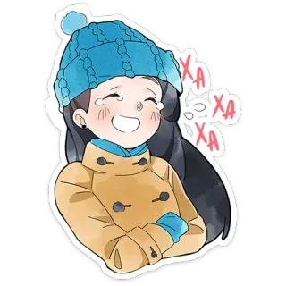 ⭐ 6c200580 XA
XA
XA cartone animato, ragazza, inverno, ridere, allegro, carino, adesivo telegram sticker