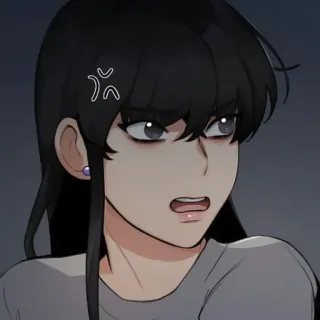 🐾 2971c050 怒り, アニメ, 女性, イライラ, 漫画 telegram sticker