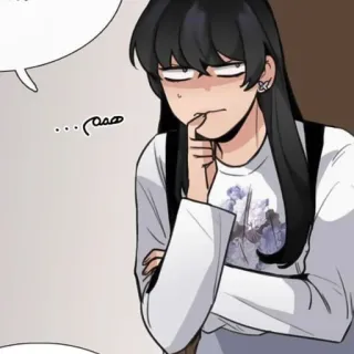 🐈‍⬛ 3e0131d2 همم... アニメ, マンガ, 考え中, 表情, 漫画 telegram sticker