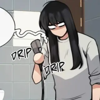 🐾 71d6b085 DRIP DRIP シャワー, 水滴, 水, バスルーム, 漫画 telegram sticker
