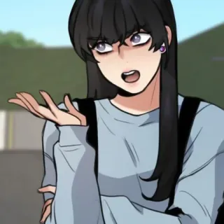 🐾 e5872e3a 漫画, 女性, 疑問, アニメ, 人, 女の子, イラスト telegram sticker