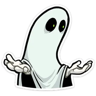 🤷‍♀️ ff6ae095 유령, 할로윈, 무서운, 만화, 캐릭터, 친근한 telegram sticker