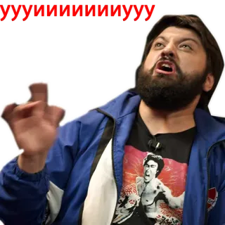 🤘 cc7777f2 УУУИИИИИИУУУ ofensif, jari tengah, gestur, ekspresi, pria, stiker telegram sticker