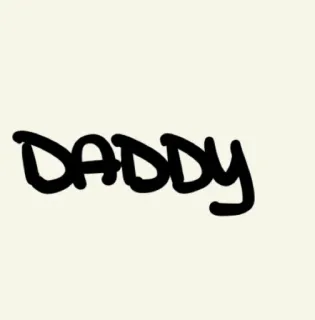 😏 447f9876 DADDY text, wort, vater, papa telegram sticker