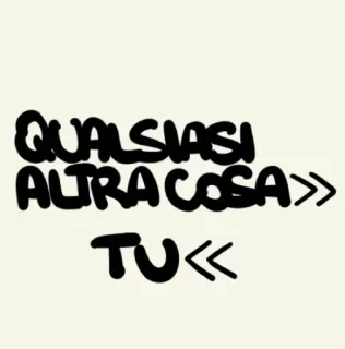 🤭 7c1d44eb QUALSIASI
ALTRA COSA>>
TU<< text, italienisch, kursiv, schriftart telegram sticker