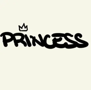 👸 89f6597a PRINCESS Prinzessin, Krone, Graffiti telegram sticker