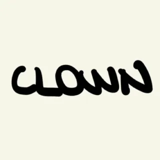 🤡 e0b3df46 CLOWN clown, wort, text telegram sticker