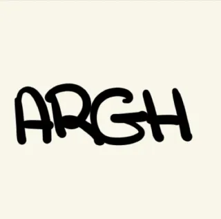 😉 ef1e3fe4 ARGH Ausruf, Frustration, Lautmalerei, Wut telegram sticker