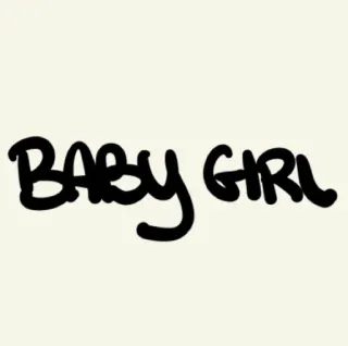 🥰 f14dd2ef BABY GIRL Baby Mädchen, Mädchenhaft, Süß, Text, Spruch telegram sticker