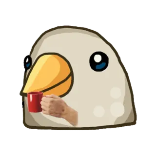 🐦 59e3c8e4 vogel, kaffee, meme, tier, lustig telegram sticker