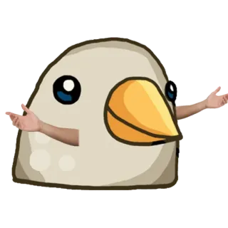 🐦 63e0819e vogel, hände, cartoon, tier, süß telegram sticker
