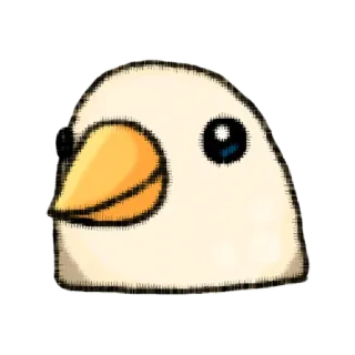 🐦 82c59093 Vogel, Tier, Weiß, Süß, Kawaii telegram sticker