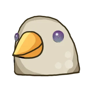 🐦 9299b17d vogel, hypnotisch, augen, cartoon telegram sticker