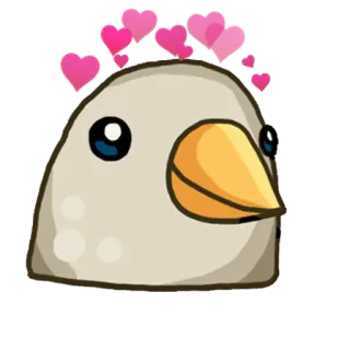 🐦 bfbcbef5 vogel, tier, niedlich, liebe, herzen telegram sticker
