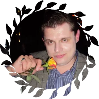 🌹 d38fcc28 uomo, rosa, ritratto, fiore telegram sticker