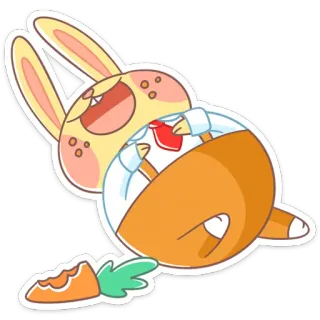 😂 f1b864bf konijn, cartoon, wortel, grappig, schattig, dier telegram sticker