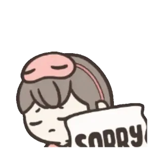 🐱 e9e67a08 SORRY Entschuldigung, tut mir leid, Reue, schlafen, Cartoon whatsapp sticker