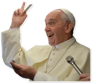 🖕 089fda48 Pope Francis pape, François, catholique, religion, paix telegram sticker