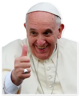 👍 1cd4749a Pope Francis pape, François, religion, catholicisme, chef telegram sticker