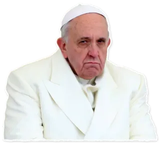 😐 258f7c71 Pope Francis Pape, François, Figure religieuse, Vatican, Catholique telegram sticker