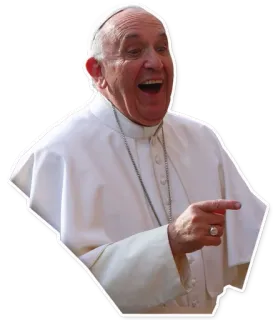 😄 72ed7d99 Pope Francis pape, François, catholique, religion, rire telegram sticker
