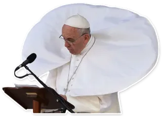 🦄 b0996621 Pope Francis pape, François, catholique, religion, discours telegram sticker