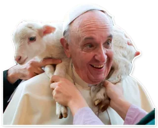 🐐 dad15db9 Pope Francis pape, François, agneau, religieux, catholique, chrétien telegram sticker
