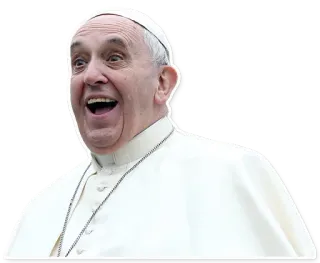😄 ec9ba951 Pope Francis pape, catholique, religieux, François telegram sticker