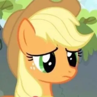 🍎 06551695 Applejack My Little Pony Пони, Мультфильм, Лошадь, Милый, Симпатичный telegram sticker
