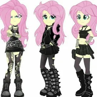 🌸 089a9b59 Fluttershy My Little Pony: Equestria Girls Мультфильм, Equestria Girls, MLP, Розовые волосы, Аниме telegram sticker