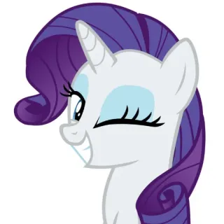💎 08ab972d Rarity My Little Pony пони, милый, мультик, подмигивание, единорог telegram sticker