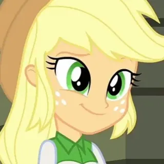 🍎 1b98ba9f Applejack My Little Pony: Equestria Girls Пони, Верховая езда, Девочка, Мультфильм, Дружба telegram sticker