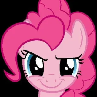 🎈 1c832cdf Pinkie Pie My Little Pony Пони, Розовый, Мультфильм, Улыбка, Счастливый telegram sticker