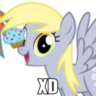 😹 299eebf9 Derpy Hooves My Little Pony XD пони, мультфильм, кекс, милый, анимированный telegram sticker