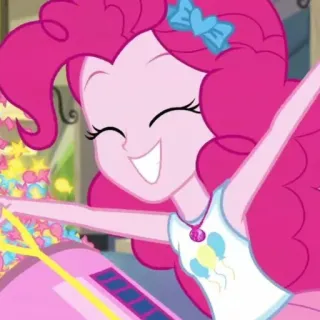 🎈 5cd5c69b Pinkie Pie My Little Pony Мультфильм, Пони, Улыбка, Розовый, Анимированный, Дружба telegram sticker