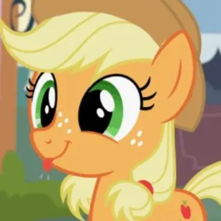 🍎 845fff0a Applejack My Little Pony Мультфильм, Лошадь, Животное, Пони, Дружба, Милый telegram sticker