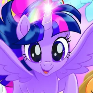 🌟 d66f5390 Twilight Sparkle My Little Pony пони, мультфильм, магия, дружба, блеск telegram sticker
