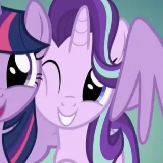 😊 da21fc04 Twilight Sparkle My Little Pony Мультфильм, Дружба, Пони, Персонажи, Старлайт Глиммер telegram sticker