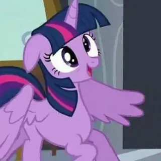 🌟 dfa184de Twilight Sparkle My Little Pony: Friendship Is Magic мультфильм, пони, магия, дружба, фиолетовый, лошадь, единорог telegram sticker