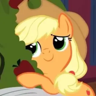 🍎 f76cde1d Applejack My Little Pony пони, яблоко, дружба, мультфильм, лошадь telegram sticker