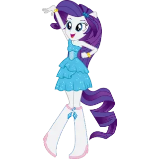 🤘 7f36be17 Rarity My Little Pony My Little Pony, Rarity, Equestria Girls, cartoon, pony, character telegram sticker