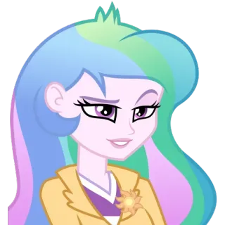 😌 95180434 Princess Celestia My Little Pony: Equestria Girls Princess Celestia, My Little Pony, Equestria Girls, cartoon, character telegram sticker