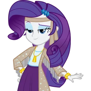 🤪 b48f0e04 Rarity My Little Pony: Equestria Girls cartoon, pony, equestria girls, rarity, fashion, anthropomorphic telegram sticker