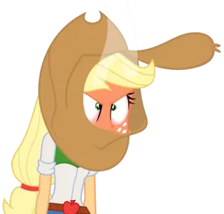 😡 d13589e4 Applejack My Little Pony applejack, mlp, my little pony, cartoon, animated telegram sticker